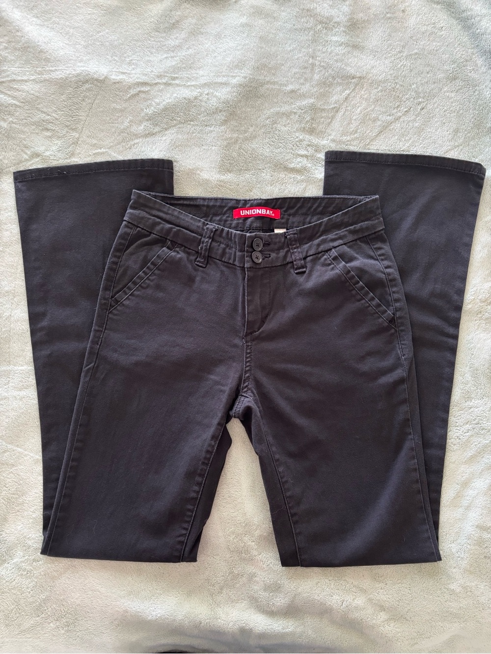UNIONBAY Women's Black Flare Leg Jeans